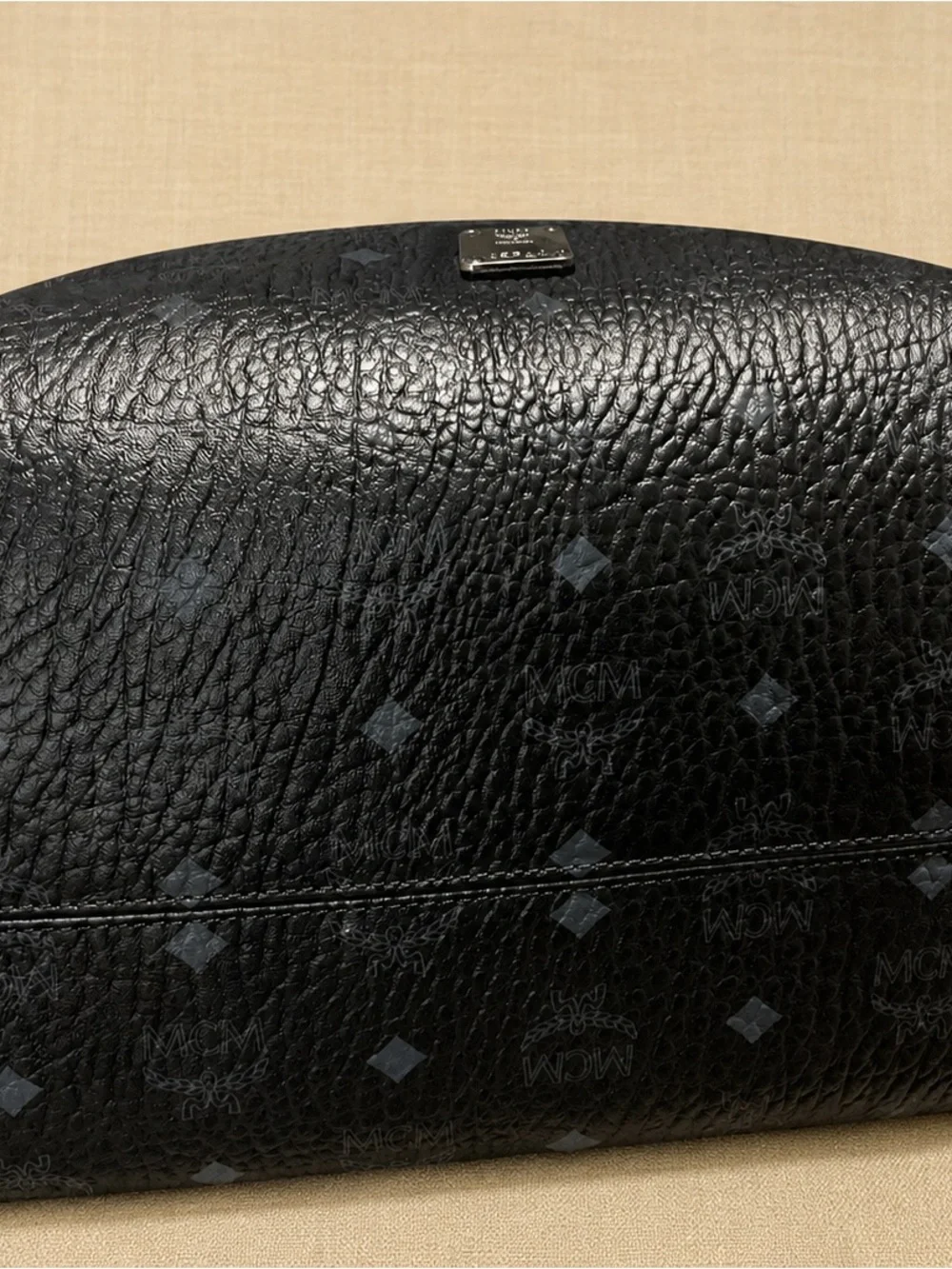 MCM Visetos Klara Hobo Bag – Black Leather Shoulder Bag